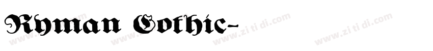 Ryman Gothic字体转换